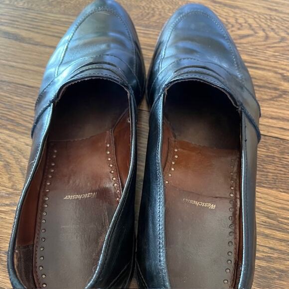VTG Allen Edmonds Westchester Mens 13B Black Leather Penny Loafers 1607 main image 6